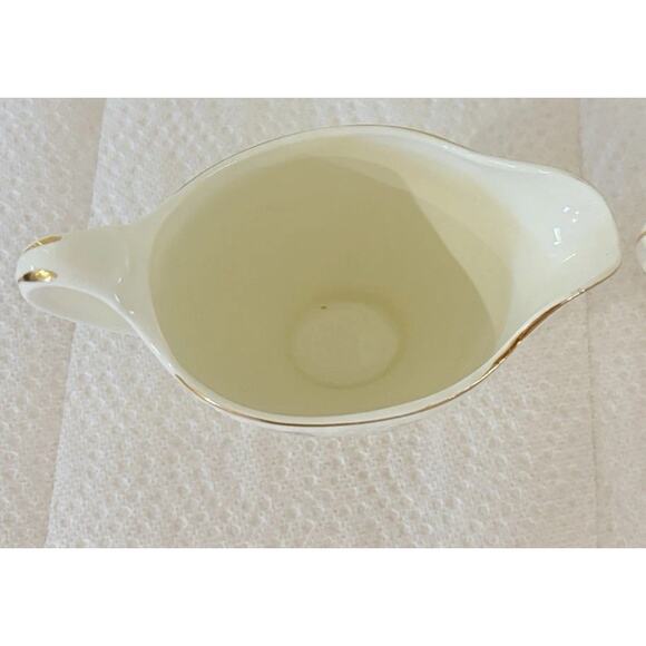 VTG Homer Laughlin Eggshell Georgian Cream And Sugar Set Heather Rose Collection - Picture 4 of 11